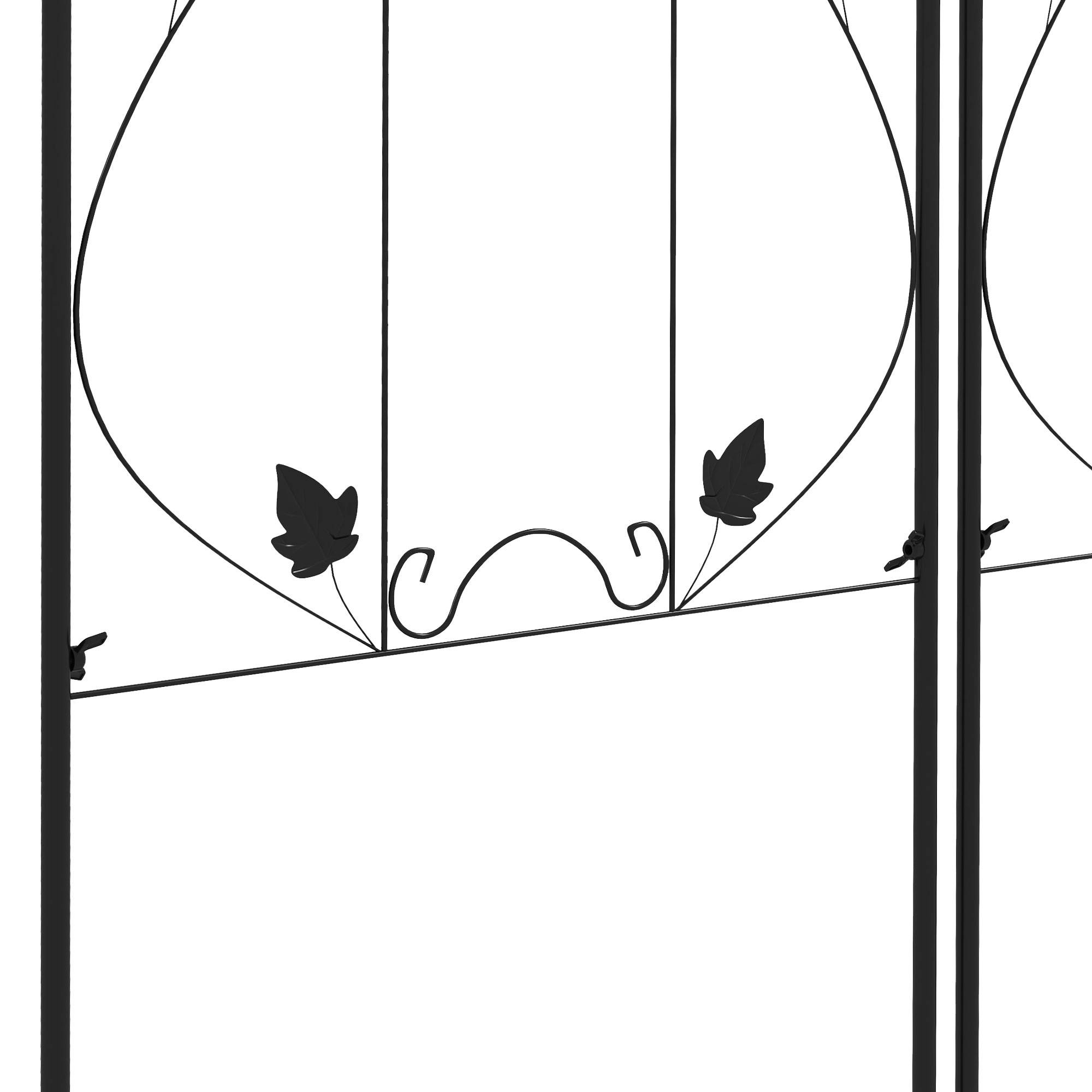 Treillis de jardin acier noir 50 x 1.3 x 181 cm - PANGIVO - Image 10