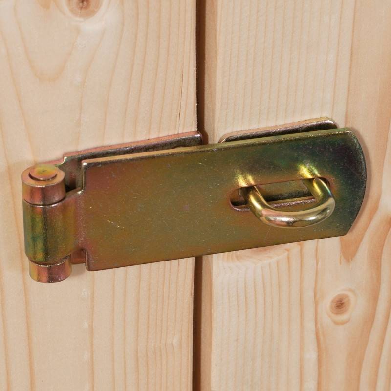 Abri de jardin en bois massif 4,62m² gris terre avec double porte vitrée Karibu Askola 2 - Image 7