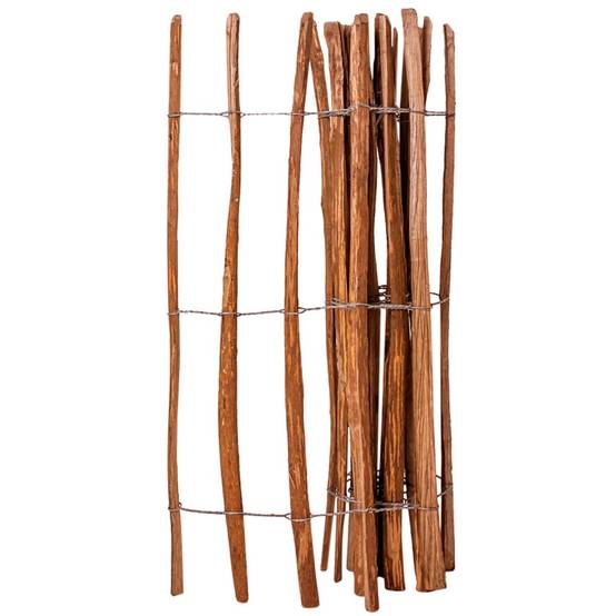 Clôture à piquets Bois de noisetier Imprégné Marron 120 x 250 cm - PANGIVO - Image 1