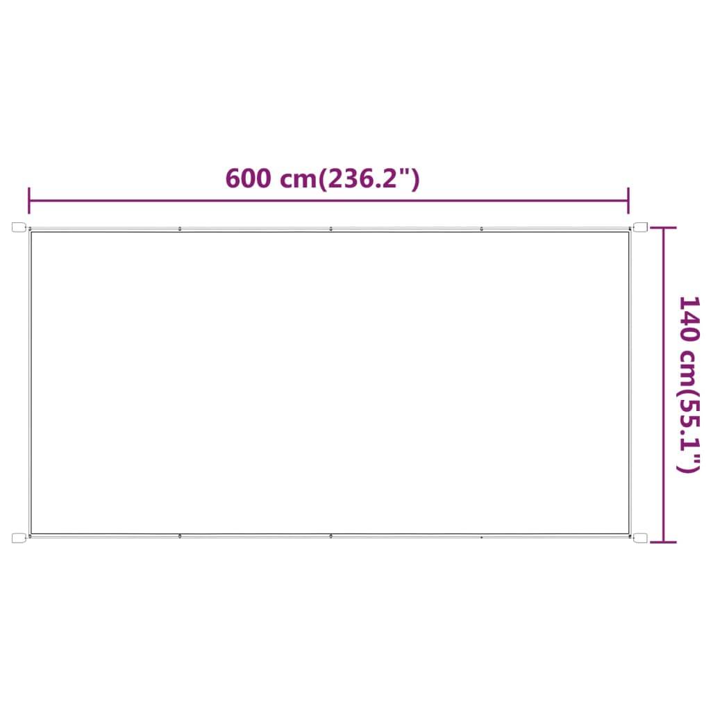Helloshop26 - Auvent vertical 140 x 600 cm tissu oxford blanc - Image 5