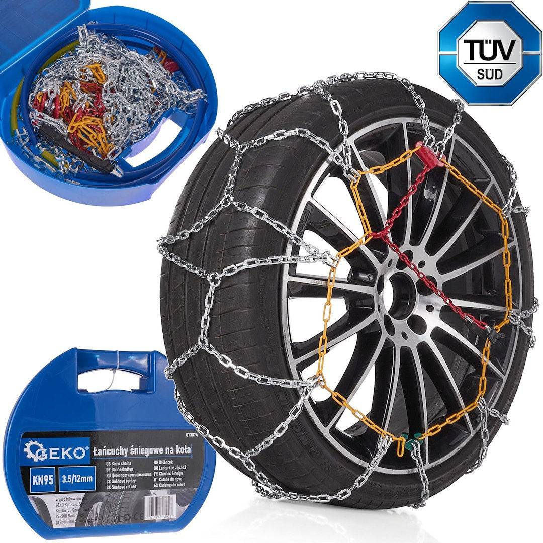 Entrepotbrico - Chaînes À Neige  Pour Voiture Ensemble Pour Essieu 12 Mm Mailles 3,5 Mm