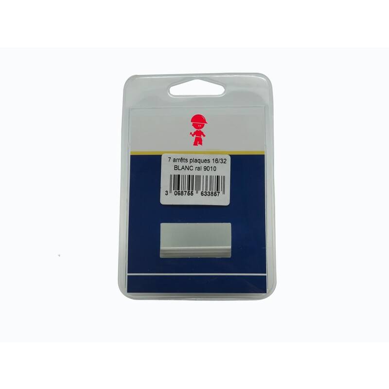 kit de 7 arrêts laqués de plaque pour profilé vissable modulable 16/32 mm (3 coloris) - Coloris - Blanc RAL 9010, Epaisseur - 16 / 32 mm - Image 3