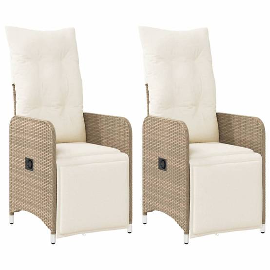 Chaise bois composite 2 places rotin beige 54,5 x 58,5 x 92 cm - Prolenta premium p3162.1 - Image 1