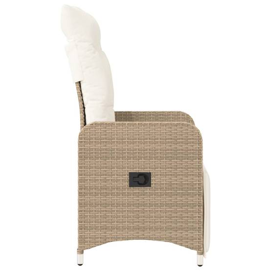 Chaise bois composite 2 places rotin beige 54,5 x 58,5 x 92 cm - Prolenta premium p3162.1 - Image 5