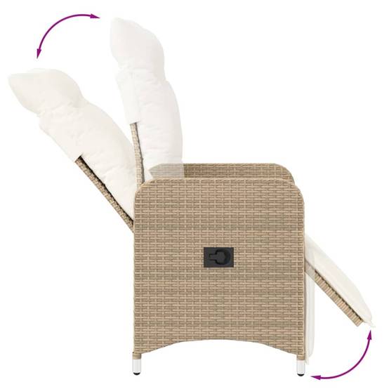 Chaise bois composite 2 places rotin beige 54,5 x 58,5 x 92 cm - Prolenta premium p3162.1 - Image 7