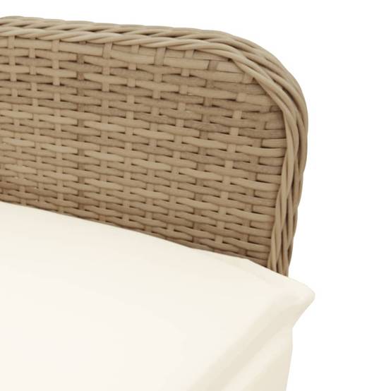 Chaise bois composite 2 places rotin beige 54,5 x 58,5 x 92 cm - Prolenta premium p3162.1 - Image 8