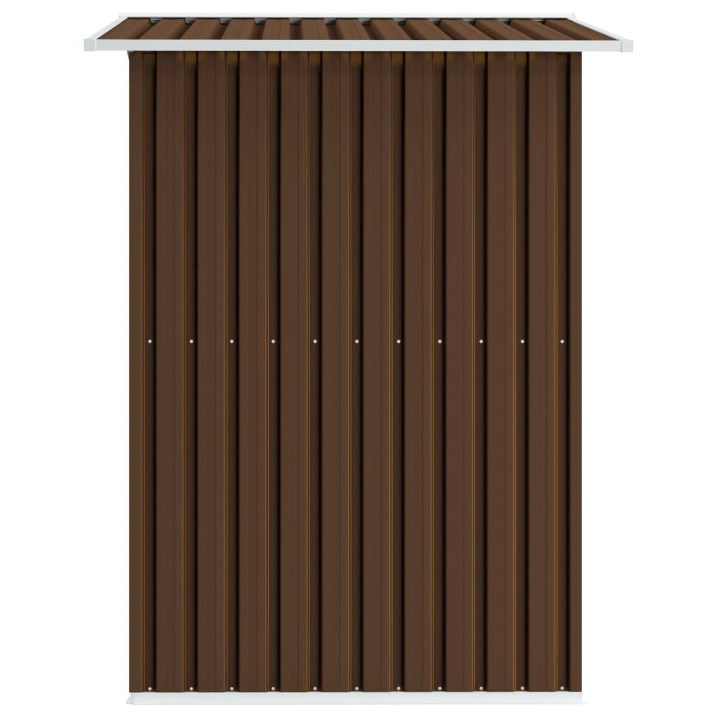 Abri de jardin 2.69m² - Cabane de jardin - Abri de stockage pour jardin Marron 204x132x186 cm Acier MAISON CHIC - Image 4
