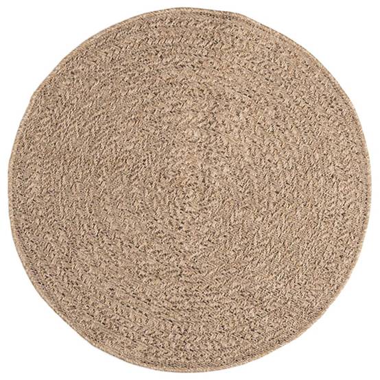 Tapis Rond Intérieur Extérieur Aspect Jute Résistant UV pour Balcon et Entrée Brun 90 cm – ComfortXL Outdoor Living - Image 3