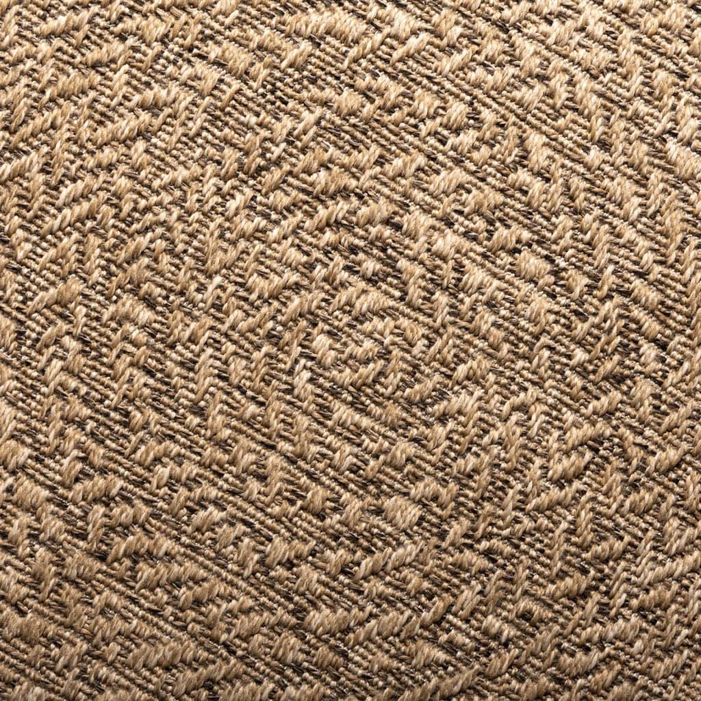 Tapis Rond Intérieur Extérieur Aspect Jute Résistant UV pour Balcon et Entrée Brun 90 cm – ComfortXL Outdoor Living - Image 5