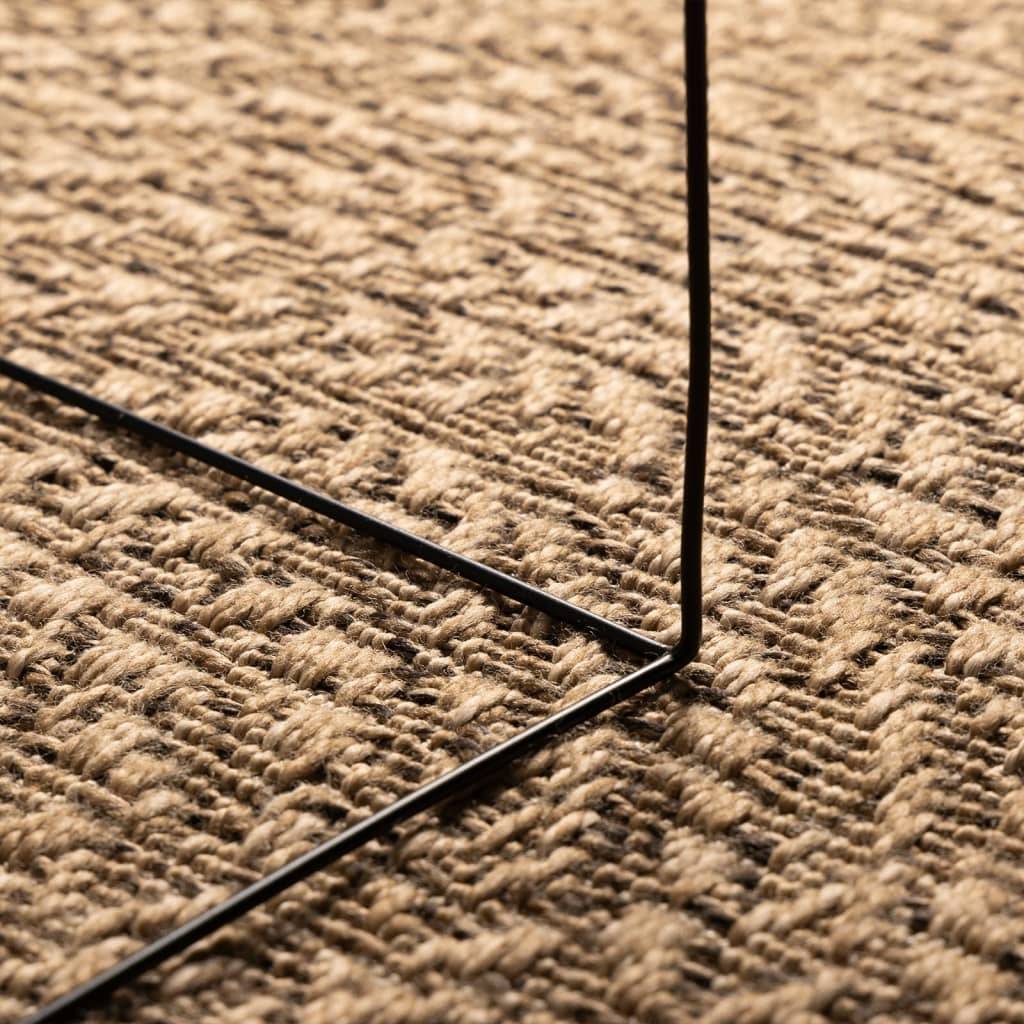 Tapis Rond Intérieur Extérieur Aspect Jute Résistant UV pour Balcon et Entrée Brun 90 cm – ComfortXL Outdoor Living - Image 4