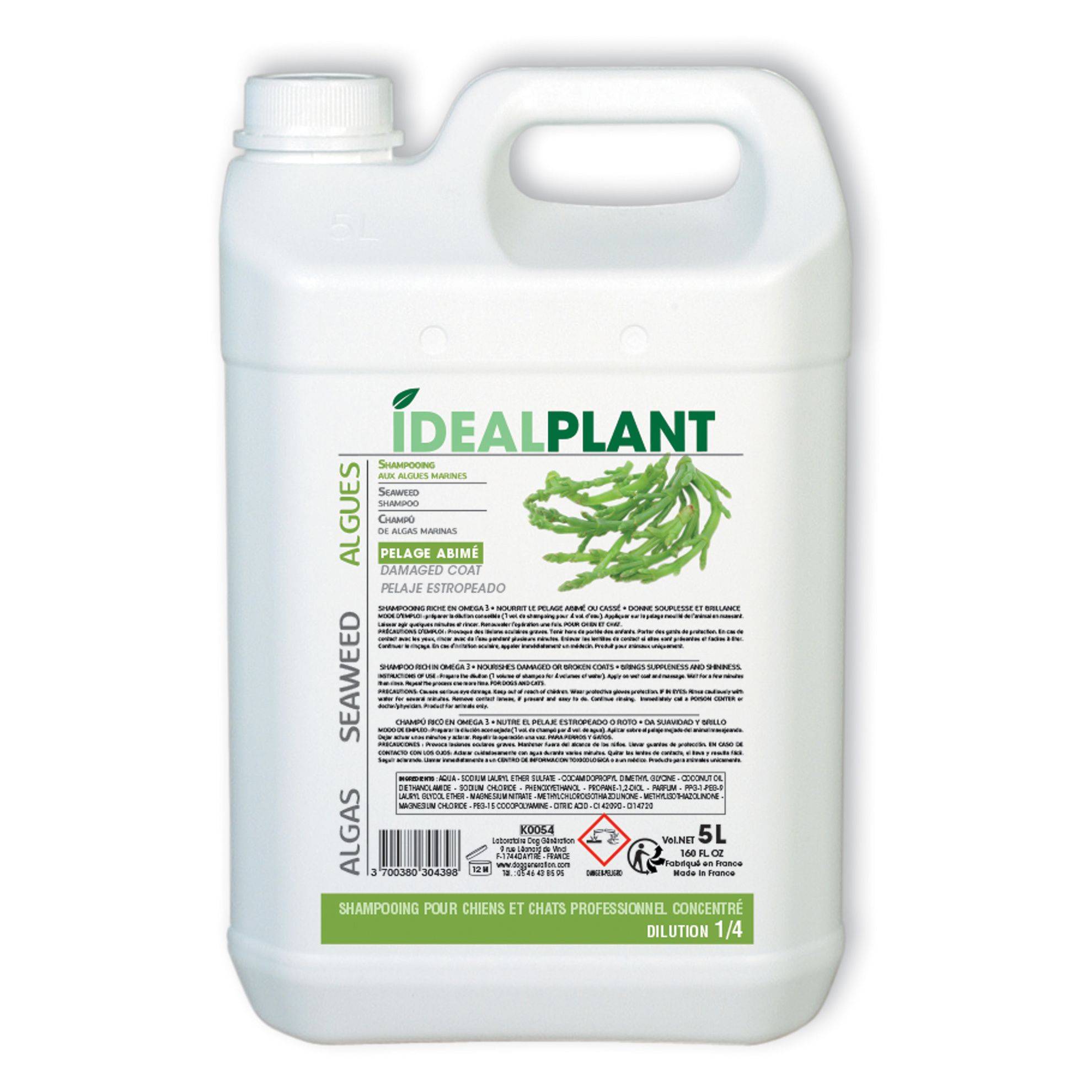 Shampoing aux algues marines IdealPlant : 5L IDEALPLANT