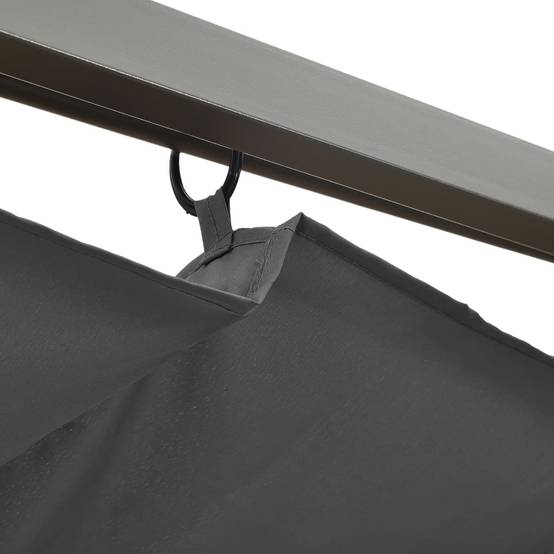 Pergola - Tonnelle de jardin avec toit rétractable anthracite 3x3 m acier 180 g/m² - Image 5
