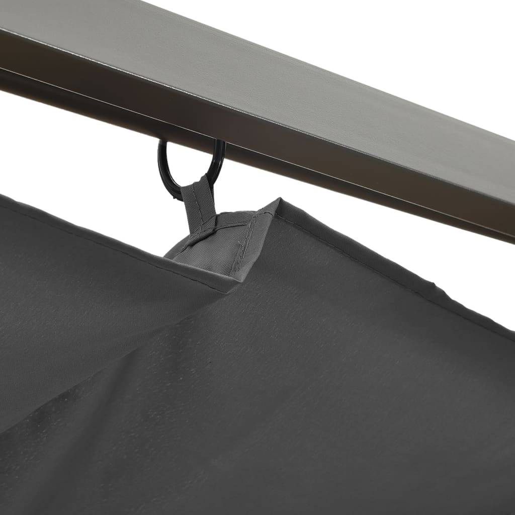 Pergola - Tonnelle de jardin avec toit rétractable anthracite 3x3 m acier 180 g/m² - Image 5