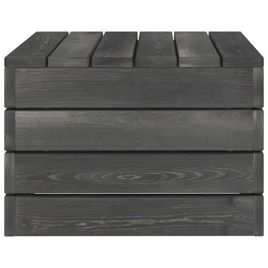 Salon de Jardin Palette 2P Bois de Pin Massif Canapé et Table Basse Gris Foncé – ComfortXL Outdoor Living - Image 6