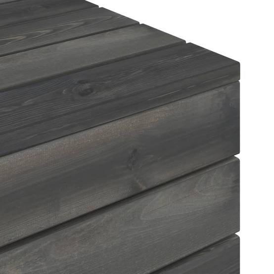 Salon de Jardin Palette 2P Bois de Pin Massif Canapé et Table Basse Gris Foncé – ComfortXL Outdoor Living - Image 1