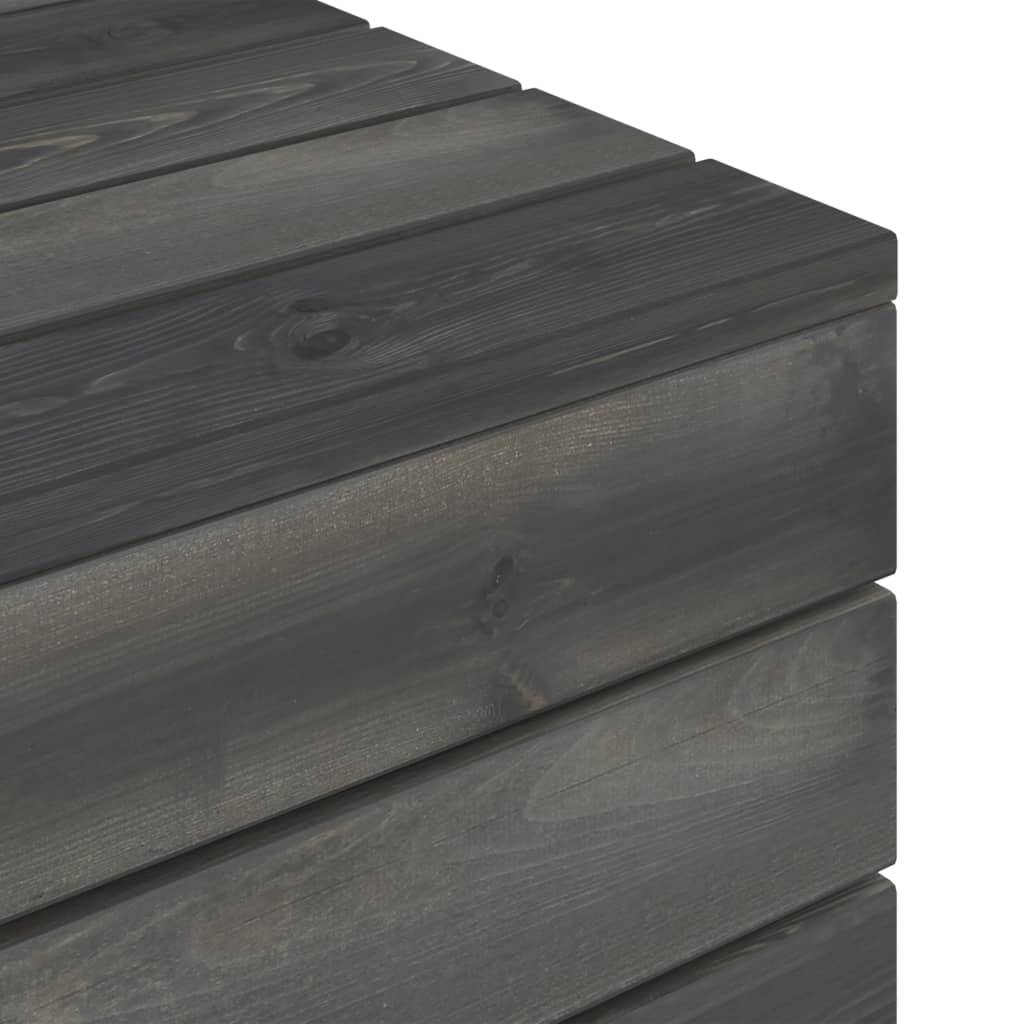 Salon de Jardin Palette 2P Bois de Pin Massif Canapé et Table Basse Gris Foncé – ComfortXL Outdoor Living - Image 1