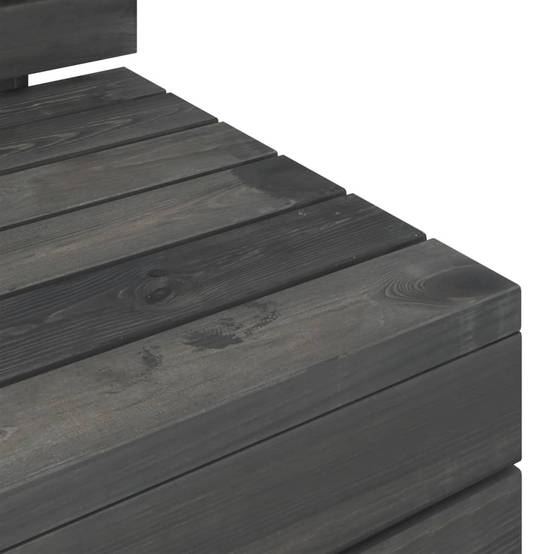 Salon de Jardin Palette 2P Bois de Pin Massif Canapé et Table Basse Gris Foncé – ComfortXL Outdoor Living - Image 3