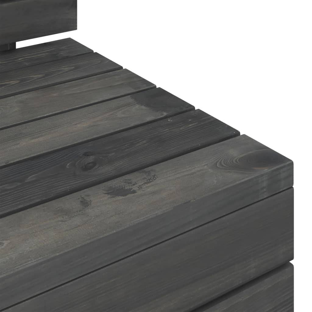 Salon de Jardin Palette 2P Bois de Pin Massif Canapé et Table Basse Gris Foncé – ComfortXL Outdoor Living - Image 3