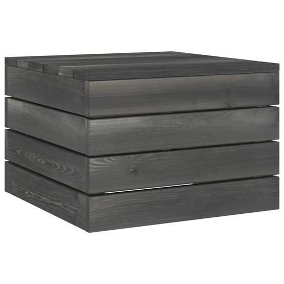 Salon de Jardin Palette 2P Bois de Pin Massif Canapé et Table Basse Gris Foncé – ComfortXL Outdoor Living - Image 4