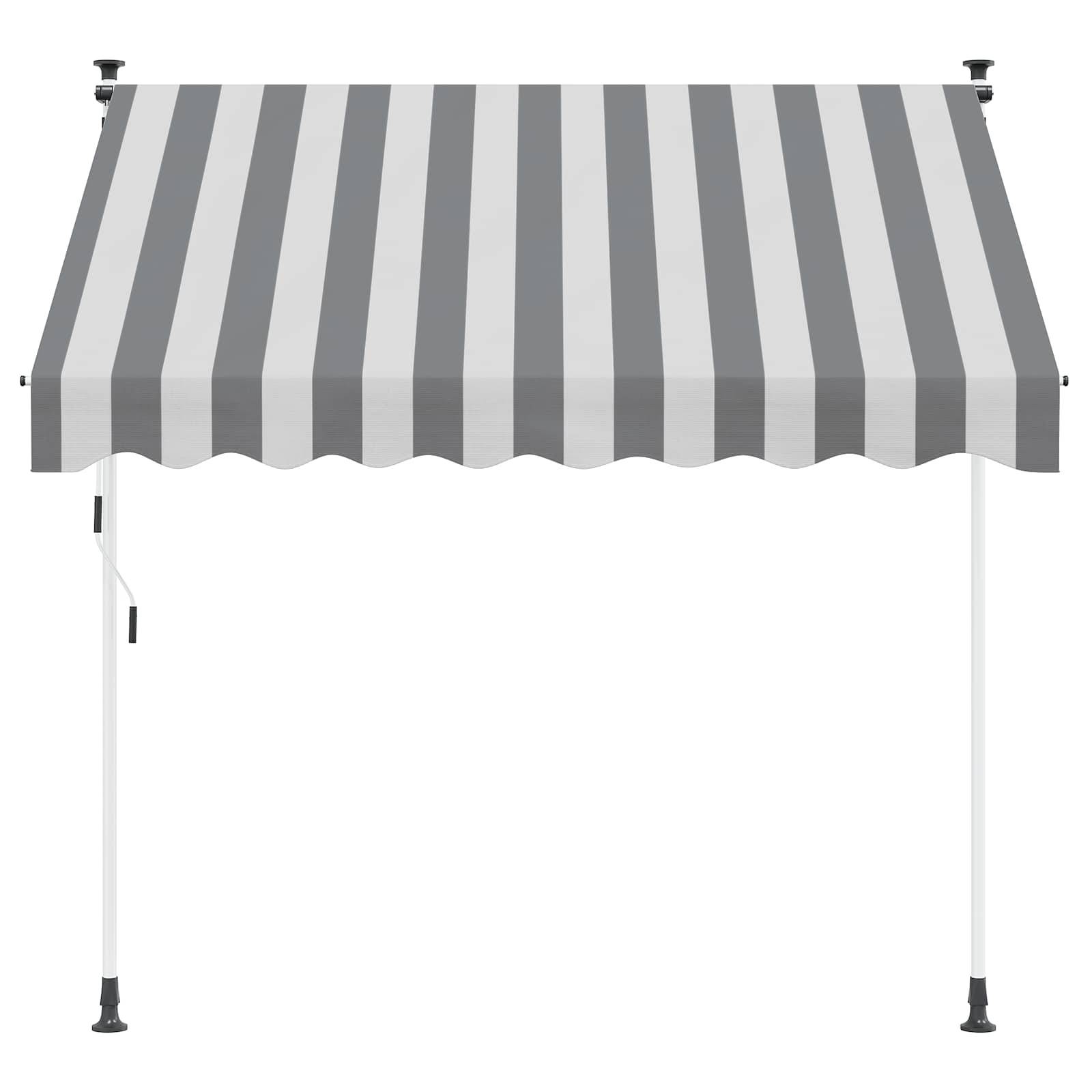 PANGIVO - Auvent rétractable polyester anthracite et blanc 300 cm - PANGIVO - Image 3