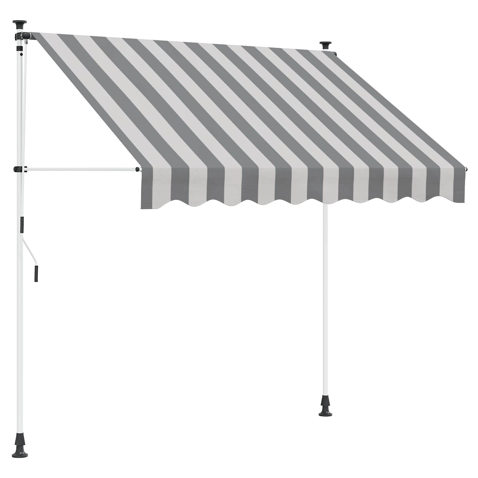 PANGIVO - Auvent rétractable polyester anthracite et blanc 300 cm - PANGIVO - Image 2