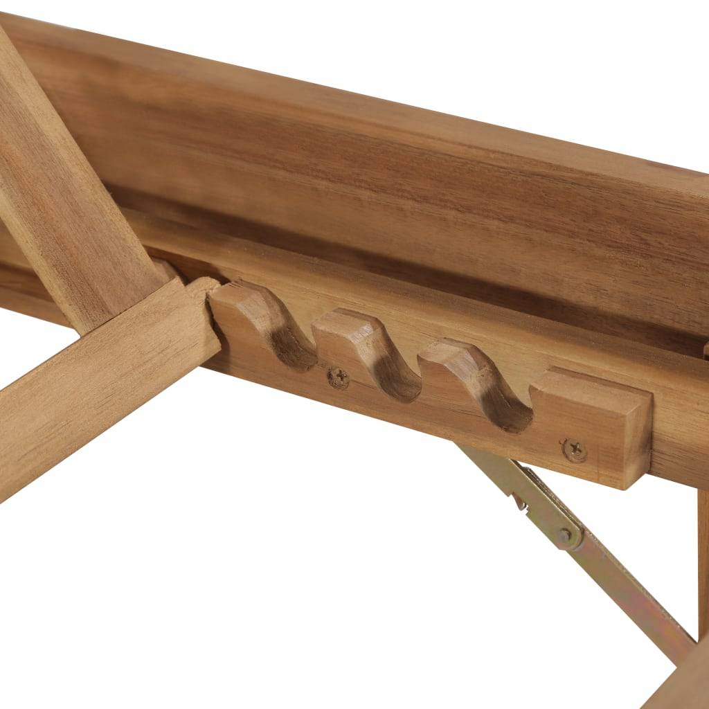 PANGIVO - Chaise longue pliable en bois d'acacia avec coussin beige 200 x 61 x 30/86 cm - PANGIVO - Image 8