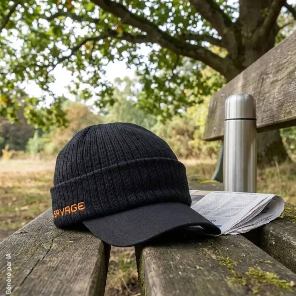 Bonnet Beanie gris en maille extensible pour homme Taille - Image 6