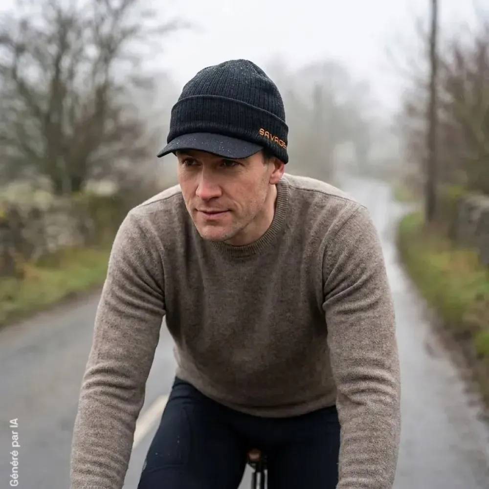 Bonnet Beanie gris en maille extensible pour homme Taille - Image 3