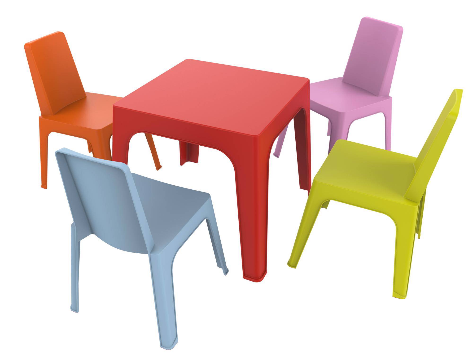 Garbar - Chaises et table pour enfants Julieta garbar plastique multicolore (Lot de 4+1)
