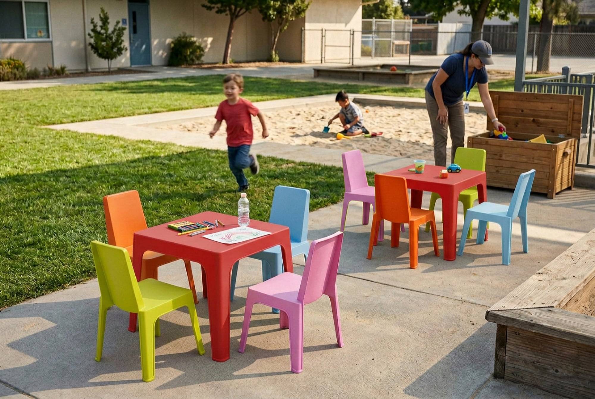 Garbar - Chaises et table pour enfants Julieta garbar plastique multicolore (Lot de 4+1) - Image 5