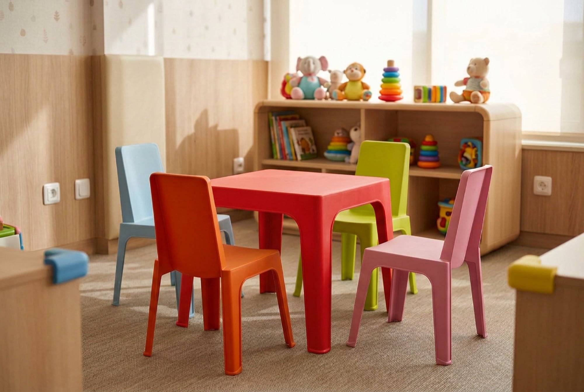 Garbar - Chaises et table pour enfants Julieta garbar plastique multicolore (Lot de 4+1) - Image 3