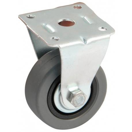 Roulette fixe AVL - Roue caoutchouc Ø 50 - Charge 30 kg - 518859AS - Image 1