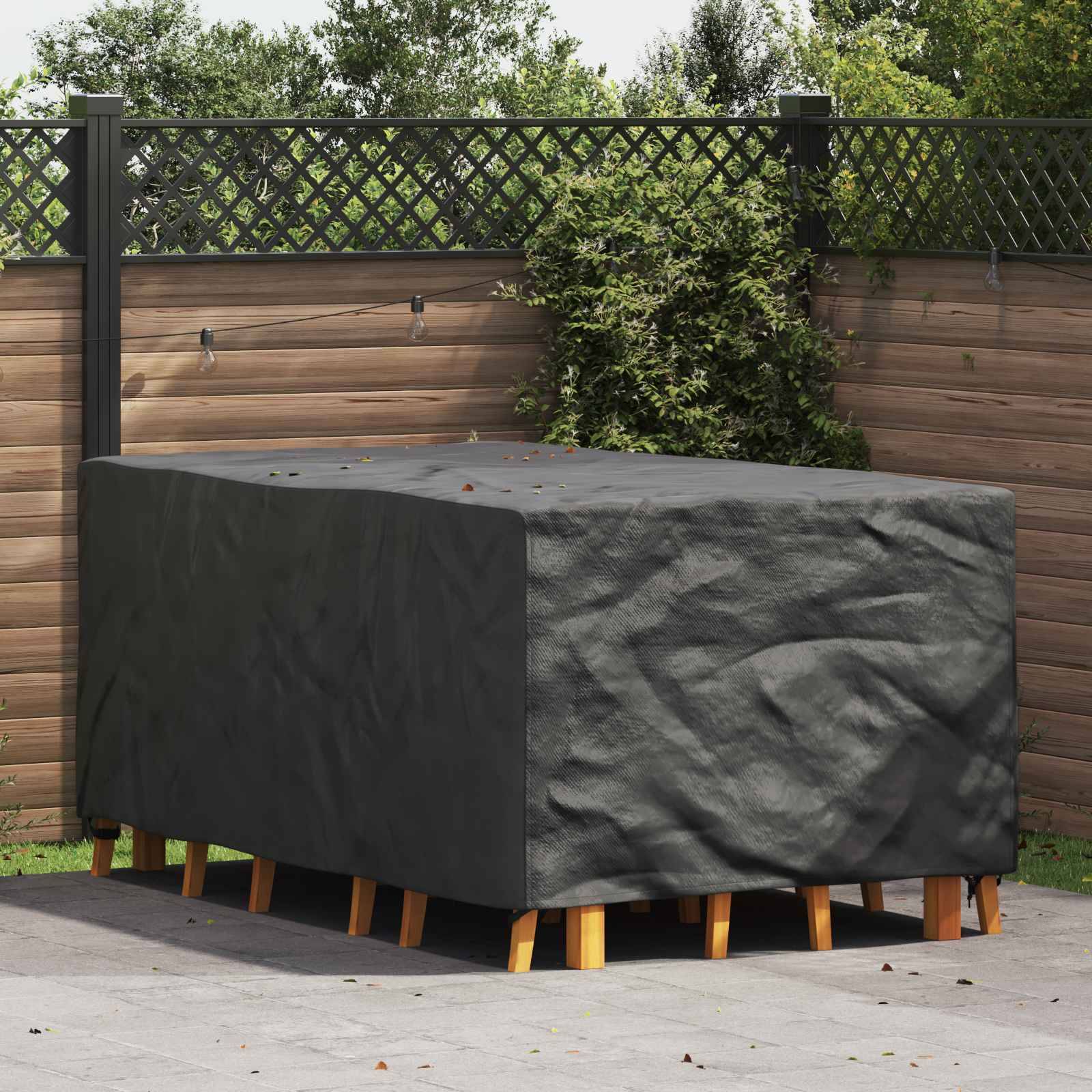 Housse de mobilier tissu 420D noir 143 x 225 x 90 cm - PANGIVO - Image 1