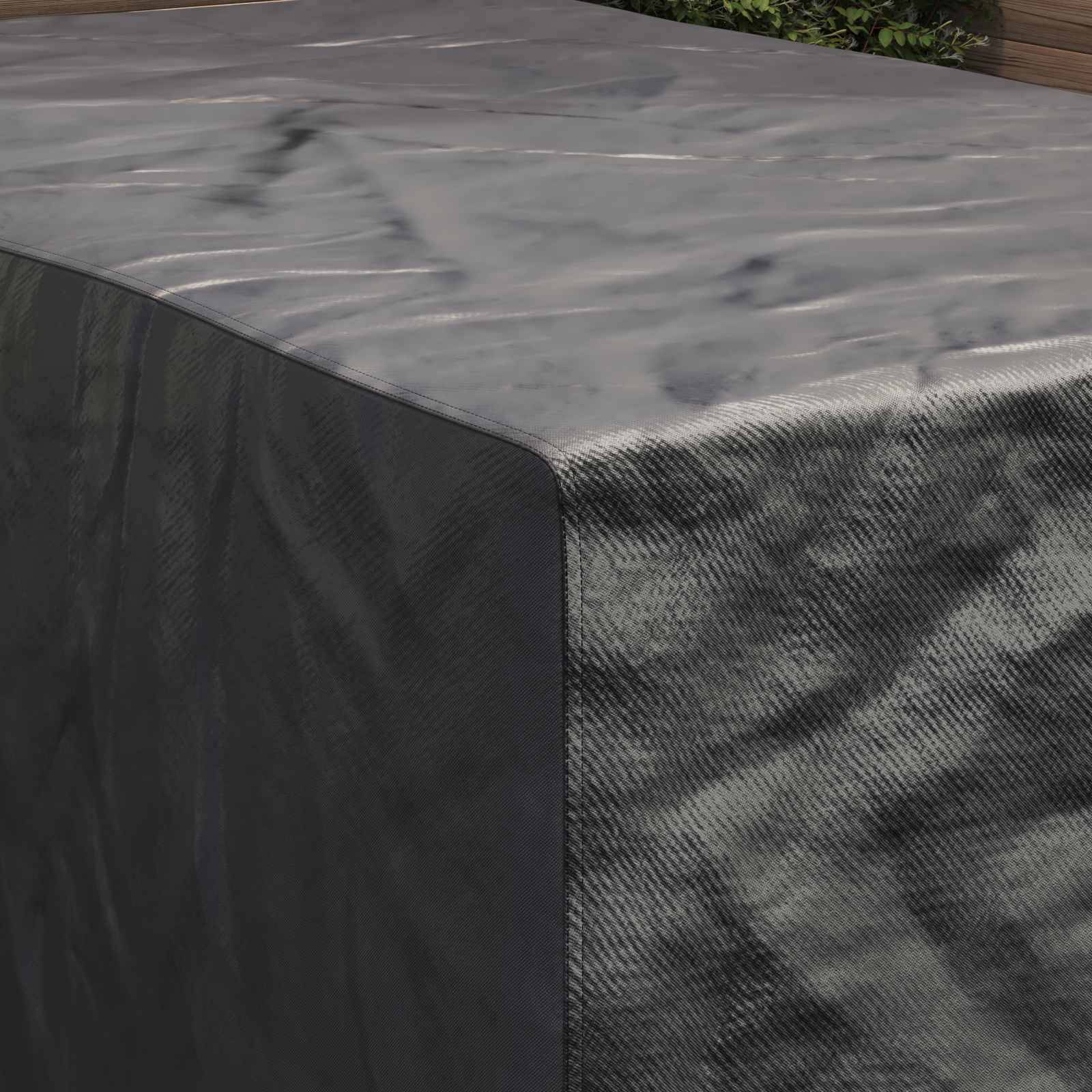 Housse de mobilier tissu 420D noir 143 x 225 x 90 cm - PANGIVO - Image 4