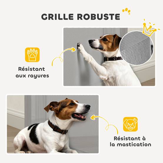 Barrière de sécurité rétractable métal teslin chiens gain de place 115x83cm gris - ComfortXL Outdoor Living - Image 10