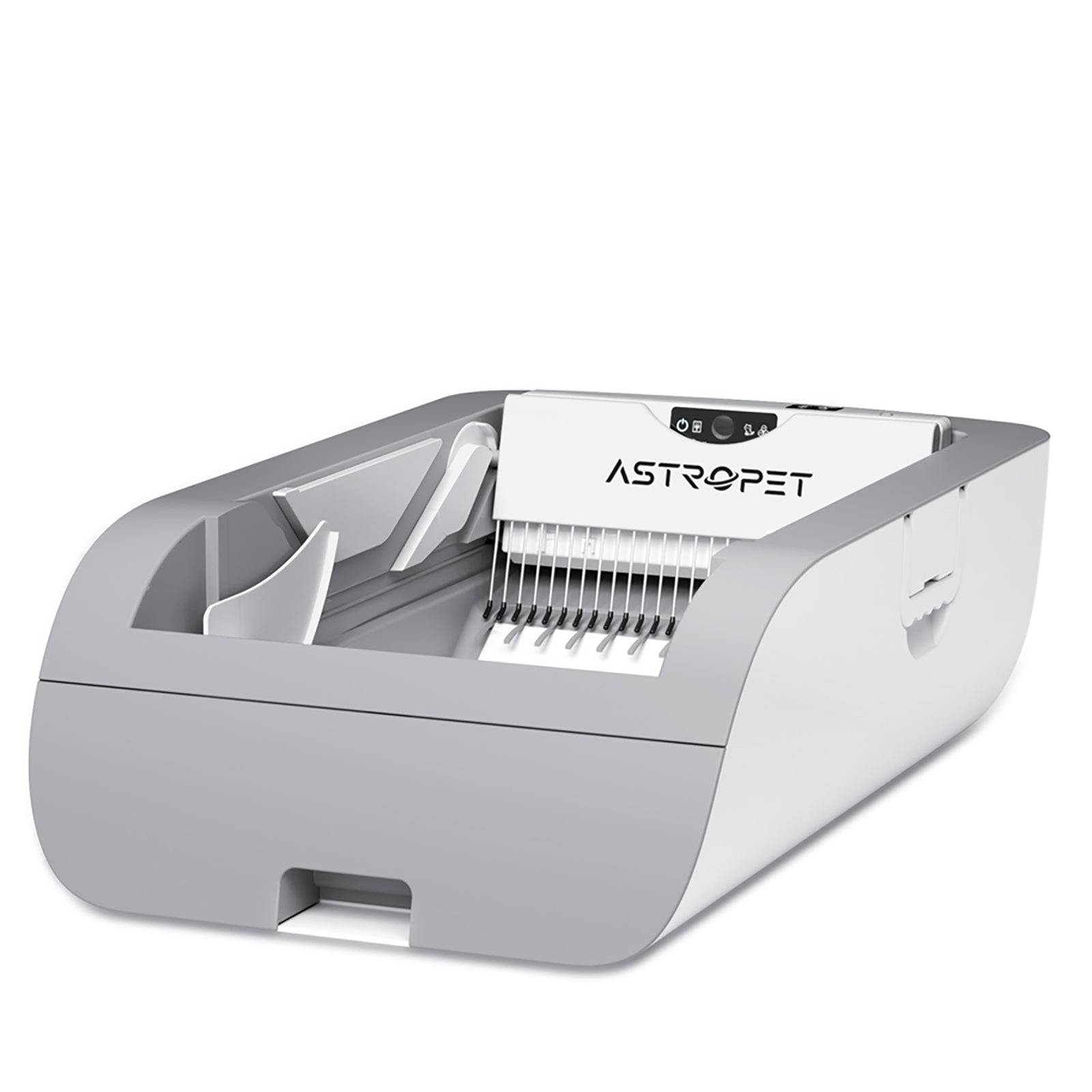 Bac à litière automatique et autonettoyant pour chat Helios Series version bouton gris AstroPet - Image 1