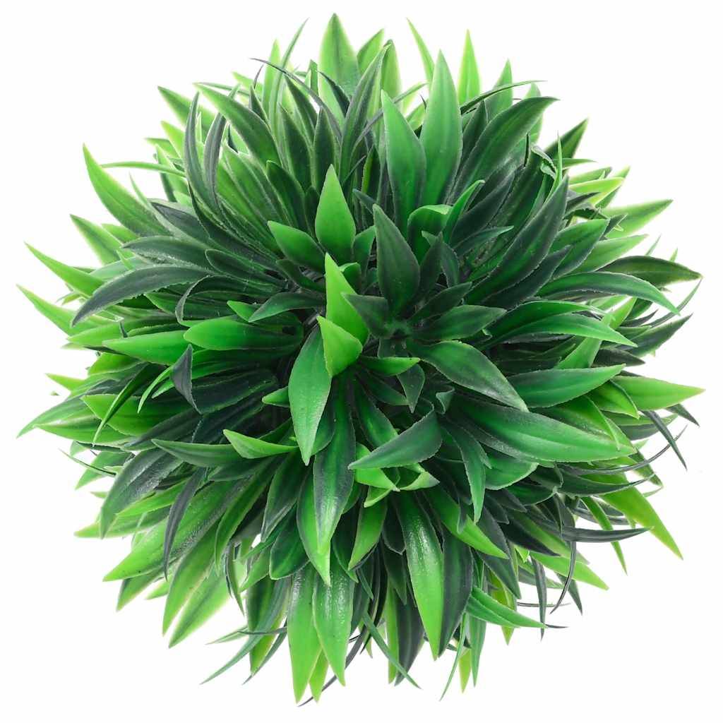 Boules de buis artificielles polyéthylène vert 20 x 20 x 20 cm, poids:0.65kg - PANGIVO - Image 2