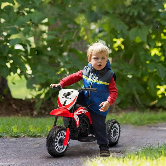 Moto électrique enfant Honda, 3 km/h, sons, 18-36 mois, rouge - Image 3