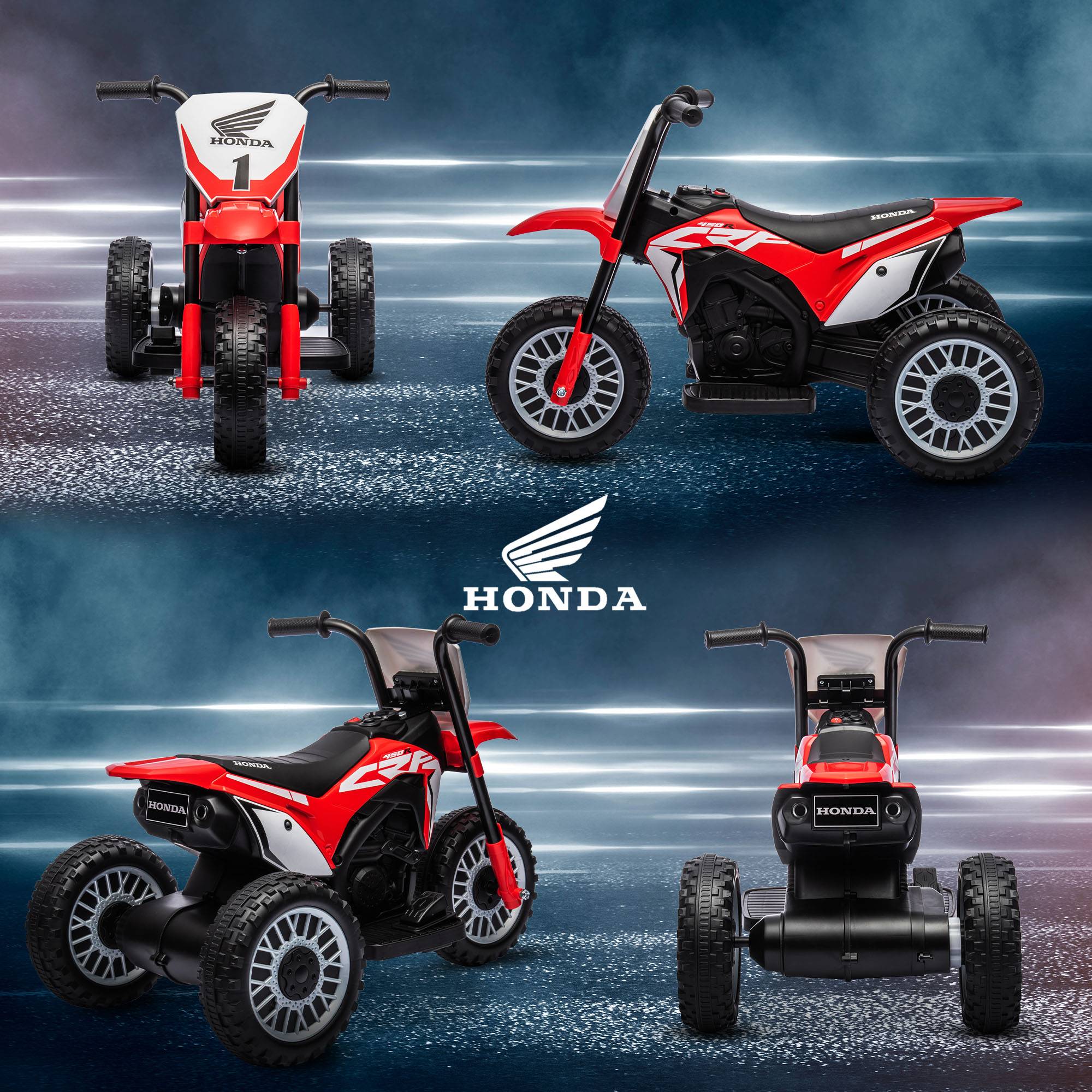Moto électrique enfant Honda, 3 km/h, sons, 18-36 mois, rouge - Image 10