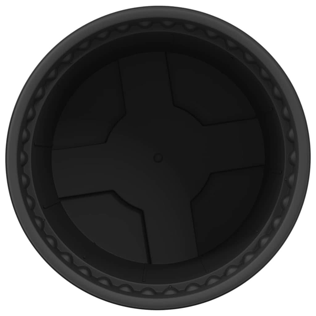 Lot 6 Pots de fleurs ronds plastique pour Intérieur Extérieur avec Drainage Ø 12,5 cm Noir - ComfortXL Outdoor Living - Image 6