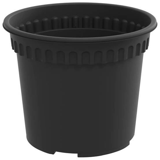 Lot 6 Pots de fleurs ronds plastique pour Intérieur Extérieur avec Drainage Ø 12,5 cm Noir - ComfortXL Outdoor Living - Image 5