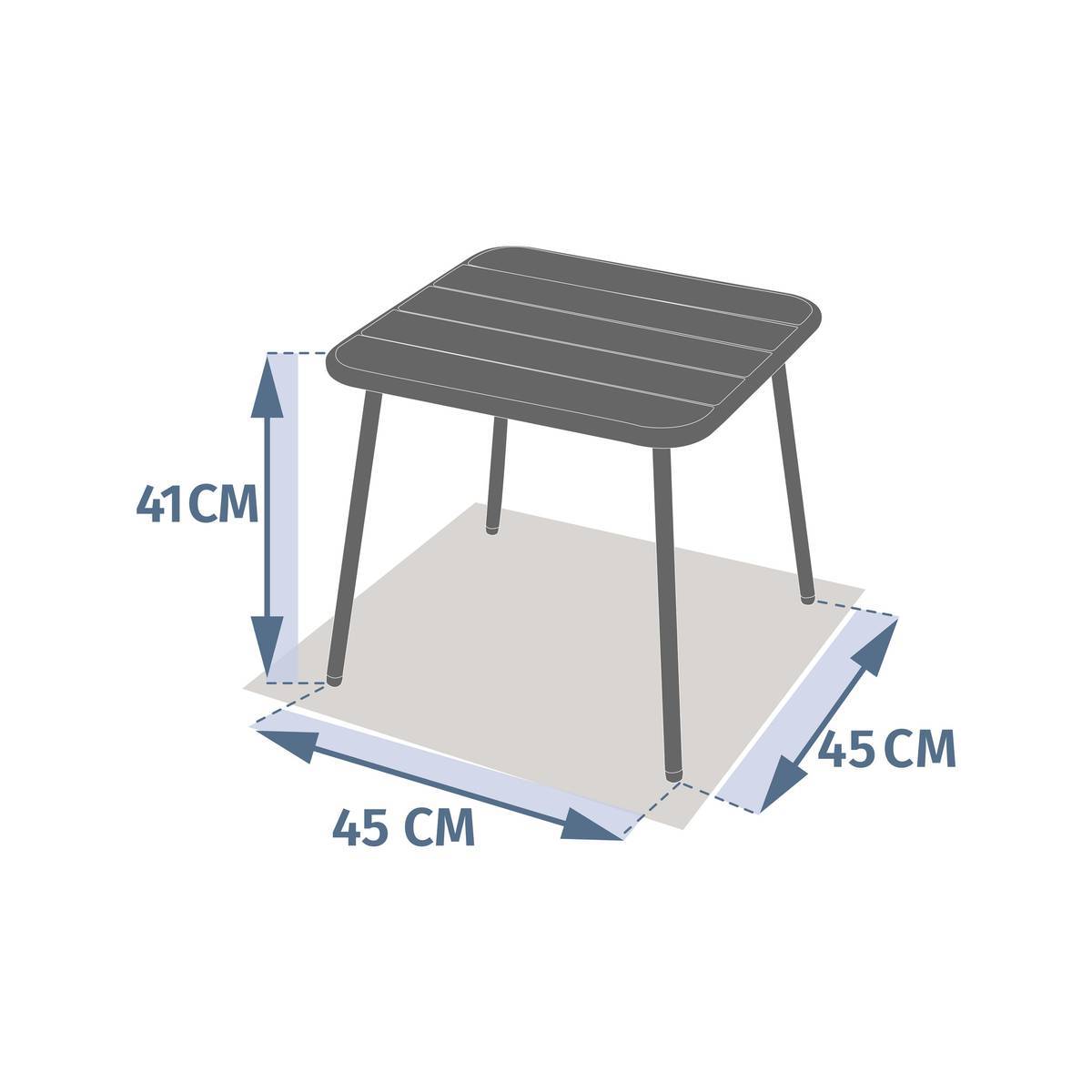Hesperide - Table basse de jardin Phuket 45x45cm acajou - Hespéride - Image 6