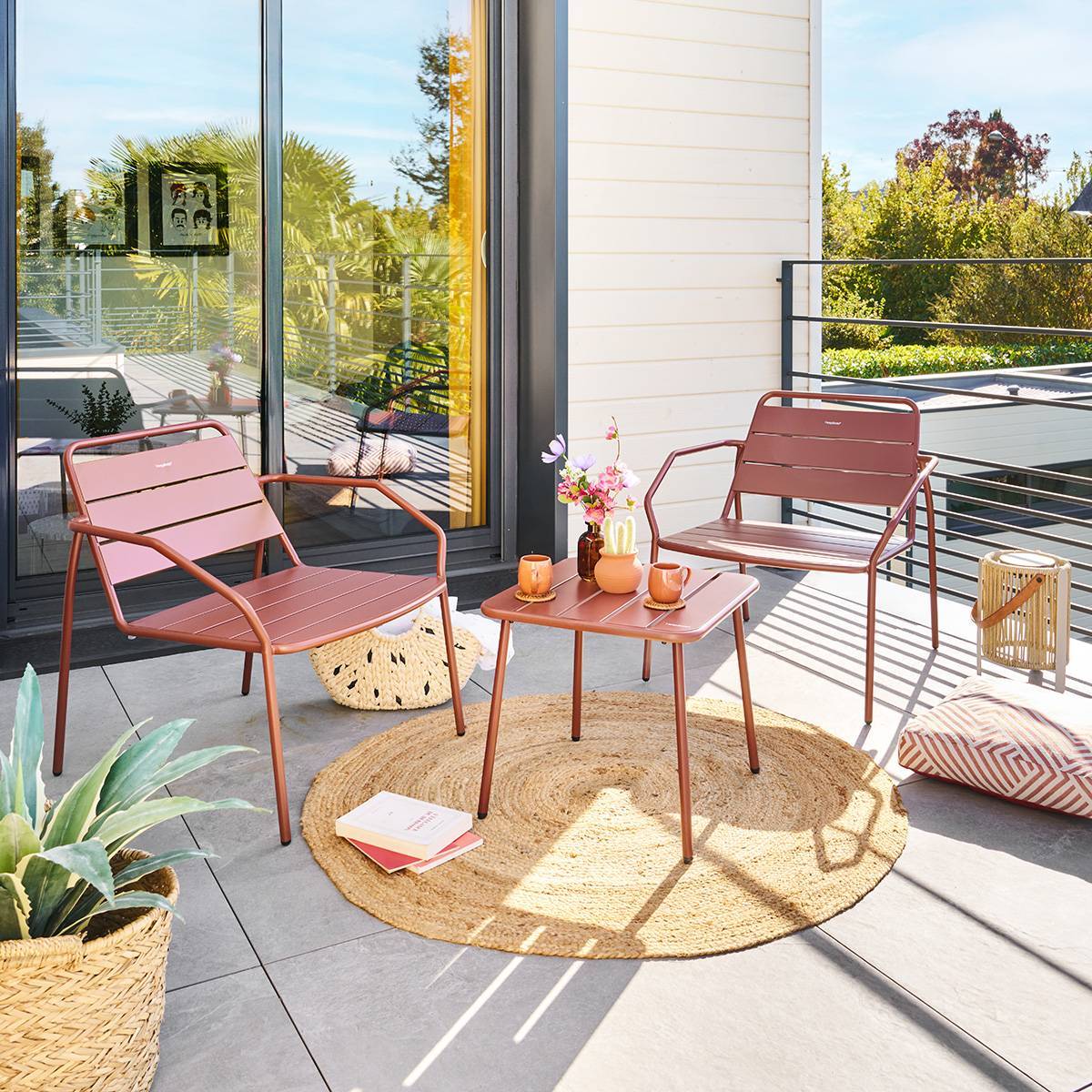 Hesperide - Table basse de jardin Phuket 45x45cm acajou - Hespéride - Image 1