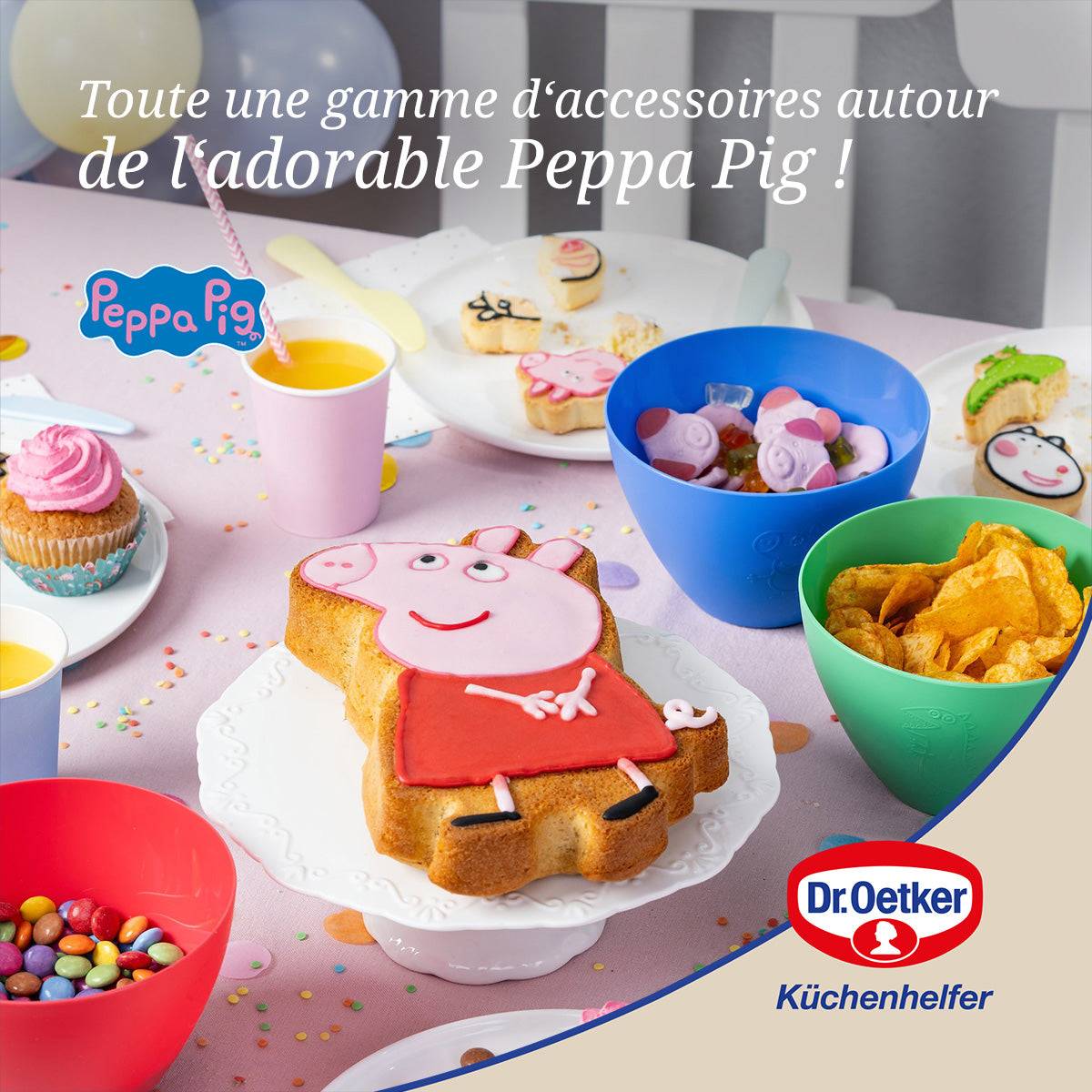 Lot de 8 sachets biscuits avec autocollants Dr. Oetker Peppa Pig - Image 4