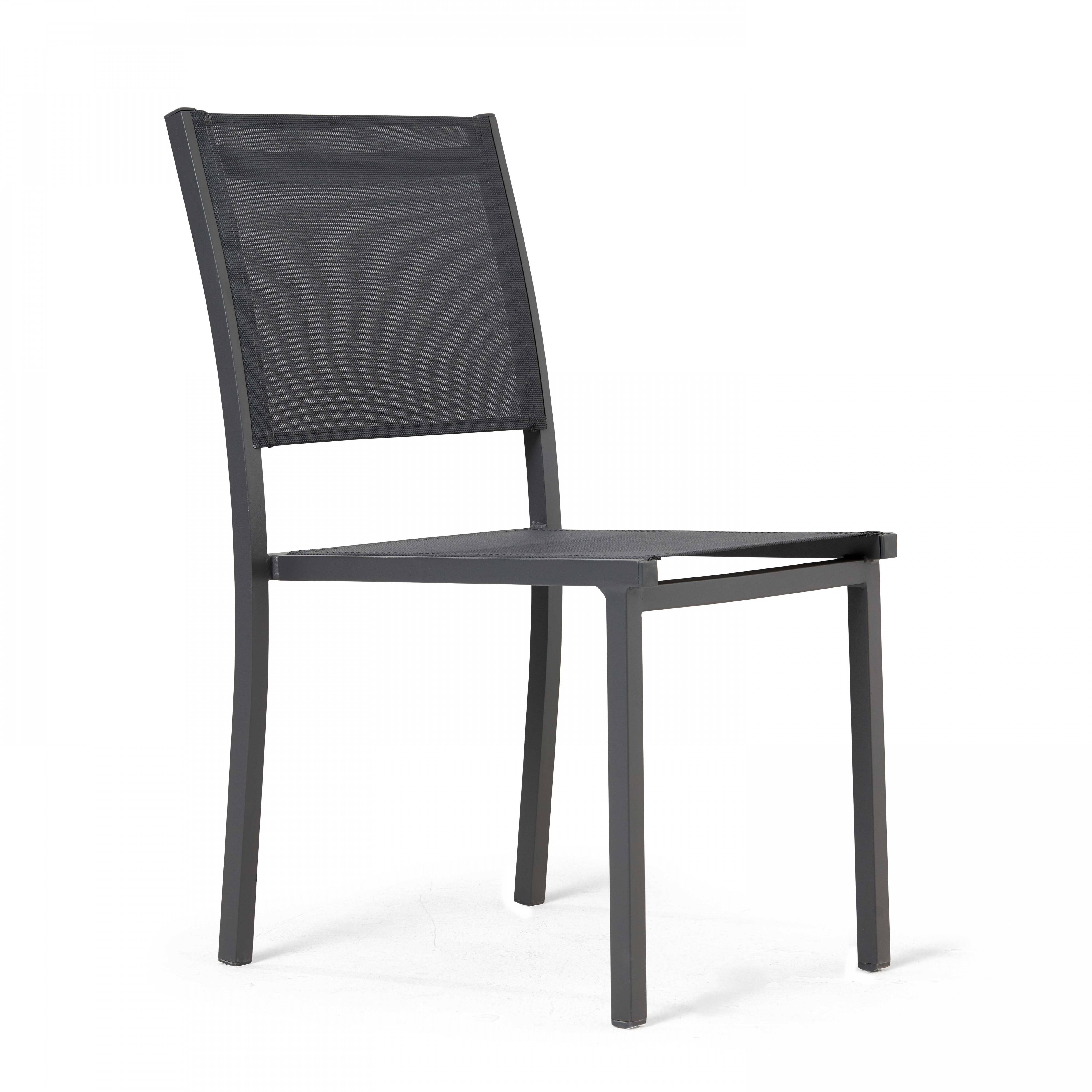 Oviala - Salon de jardin 8 places table extensible en aluminium gris Samba - Oviala - Image 3