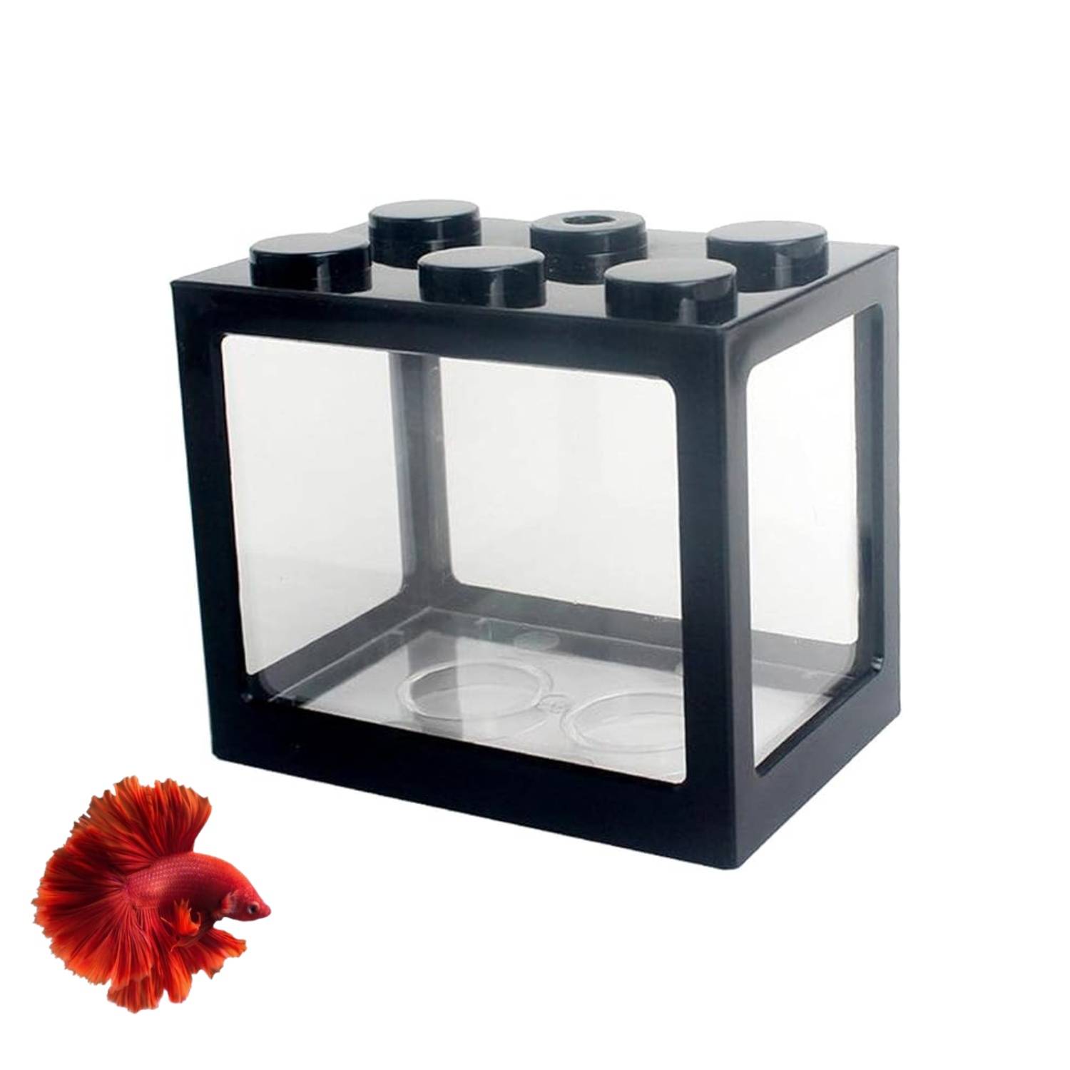 Aquarium Betta Miniature en Acrylique Transparent DtopbuyAge - Image 1