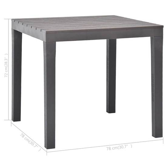 Table de jardin plastique moka 78 x 78 x 72 cm - PANGIVO - Image 5