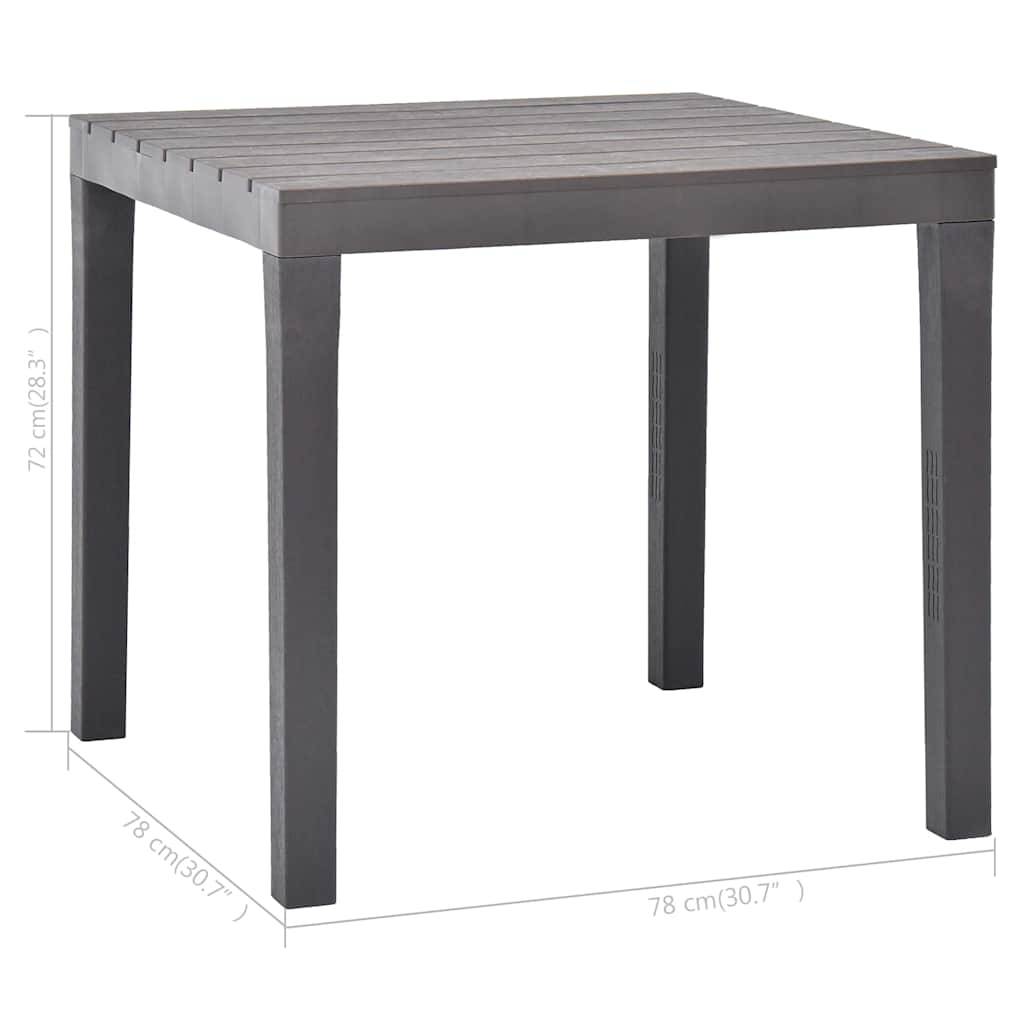 Table de jardin plastique moka 78 x 78 x 72 cm - PANGIVO - Image 5