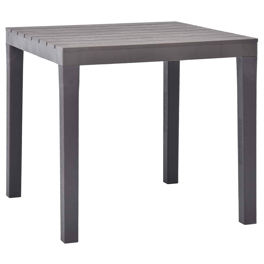 Table de jardin plastique moka 78 x 78 x 72 cm - PANGIVO - Image 1