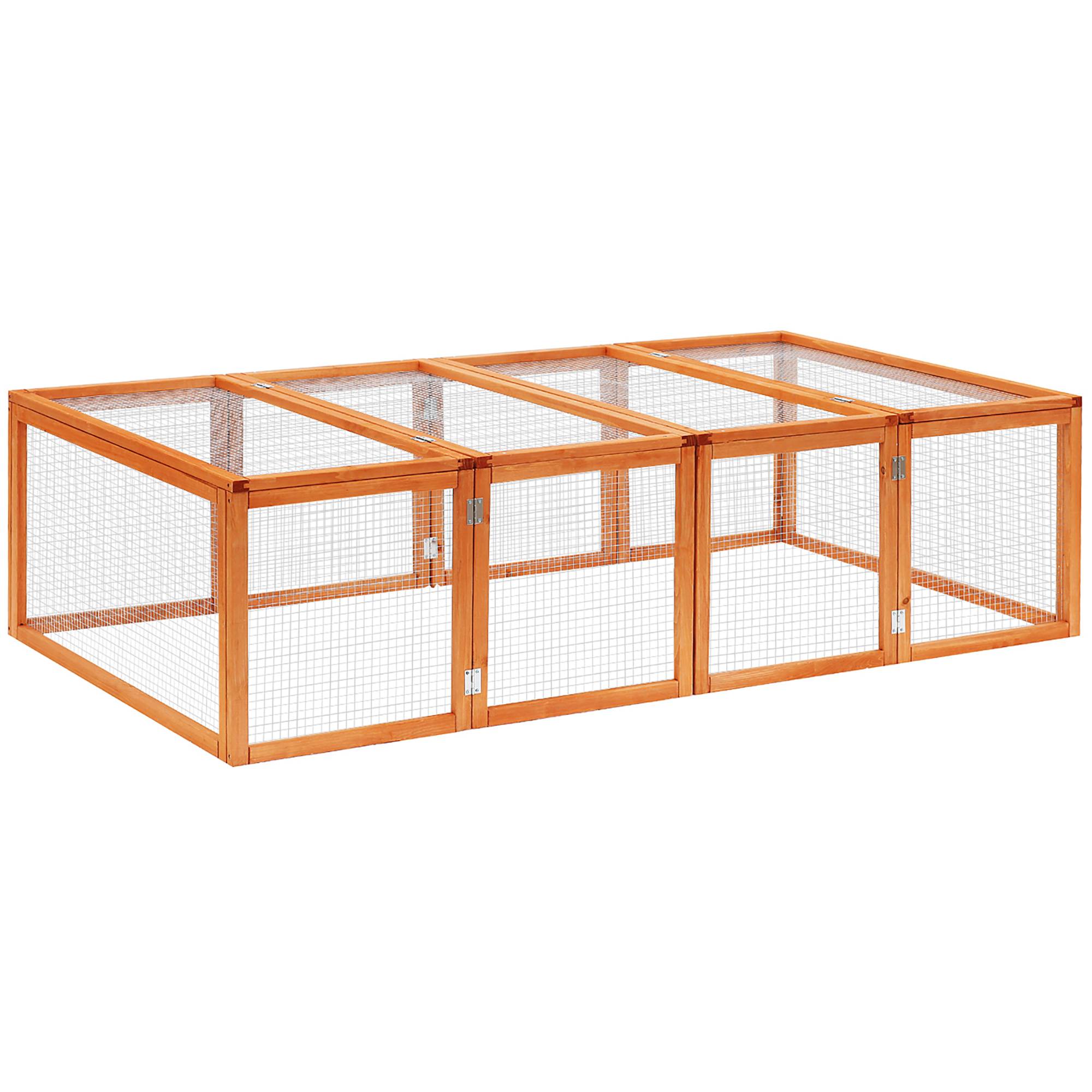 Enclos Lapin Extérieur Bois Sapin Parc Rongeur Sécurisé 181x100x48cm - ComfortXL Pet Living - Image 2